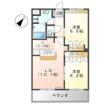 江南市前飛保町寺町の賃貸マンションの間取り|間取図