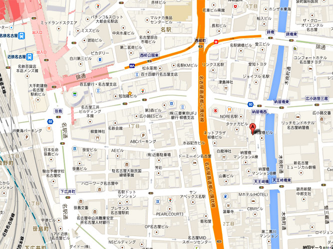 サン・納屋橋ビルの地図