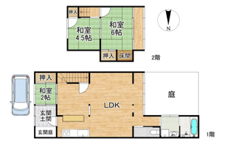 【間取り】 | 紫竹西北町貸家