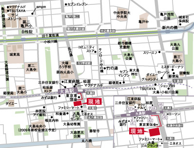 エスティメゾン大島の地図