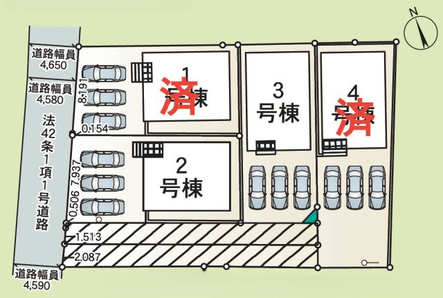 新築戸建て　函南町仁田第１２　全４棟　3号棟の区画図