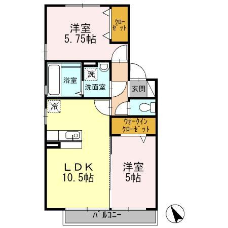オリーヴァ上津B棟の間取り
