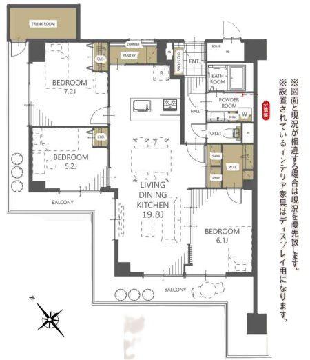 シャルマンコーポ明石3号棟の間取り