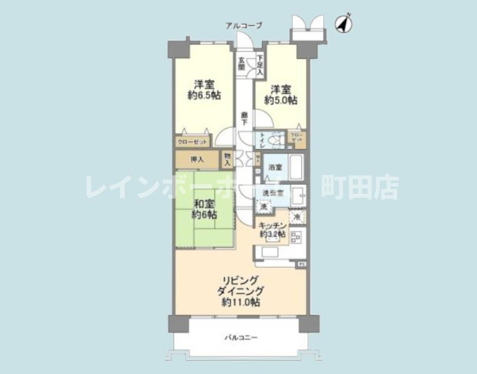 コトー中央林間※初期費用分割あと払いサービス利用可能物件の間取り