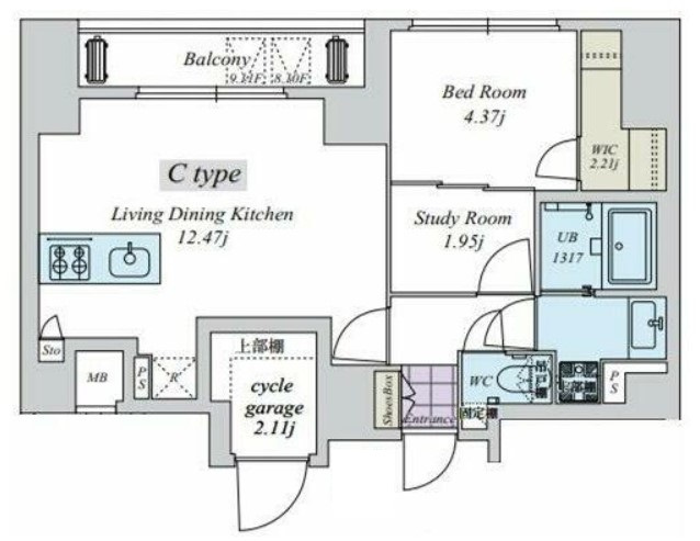 CREAL日本橋浜町の間取り