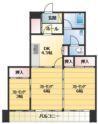 【間取り】 | コーポ大善