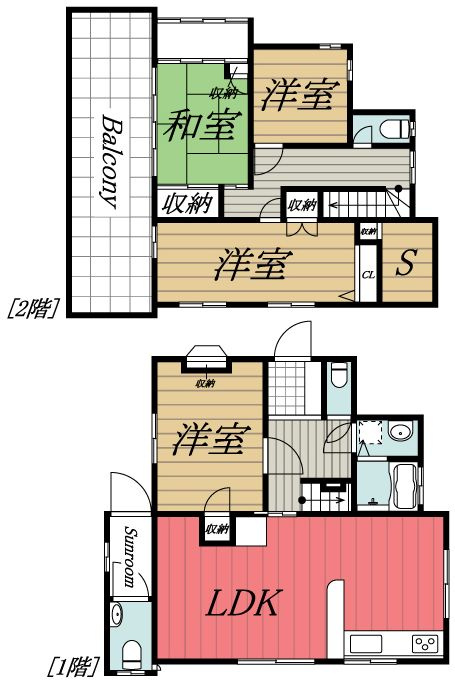 【間取り】 | 桜木北3丁目貸家/12-15