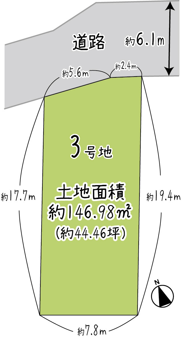 仁川町6丁目の区画図|3号地