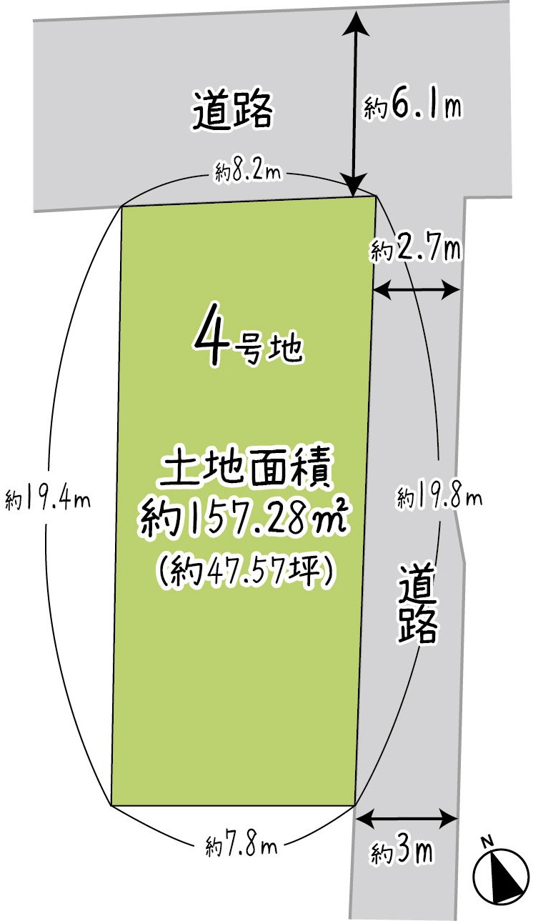 仁川町6丁目の区画図|4号地