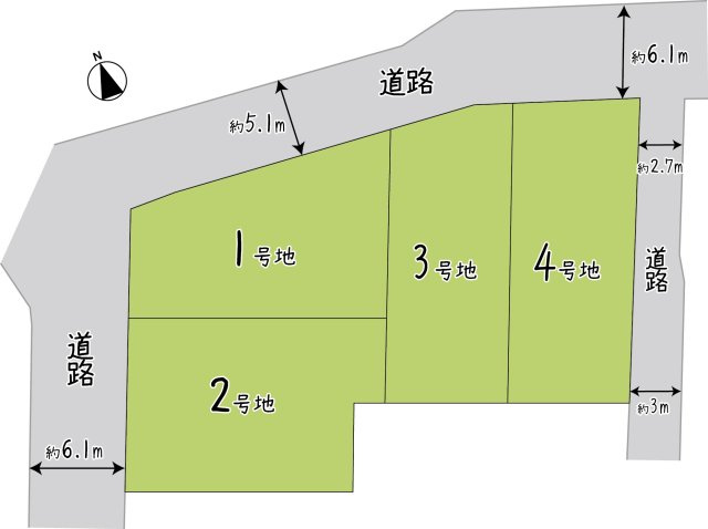 仁川町6丁目の区画図