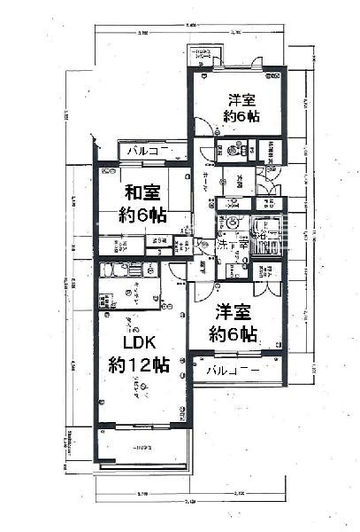 日興雲雀丘花屋敷ガーデンホームズ　Ｃ棟の間取り