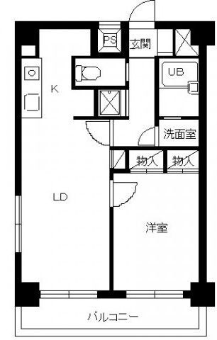 スカイコート日本橋浜町の間取り|間取りです。