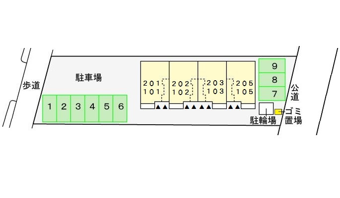 カーサ・セレーノの区画図