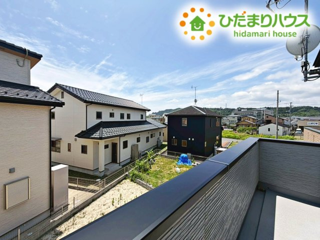 いわき市久之浜町久之浜字東町　新築戸建のバルコニー|あたたかな光が差し込む、南向きのバルコニー(#^^#)