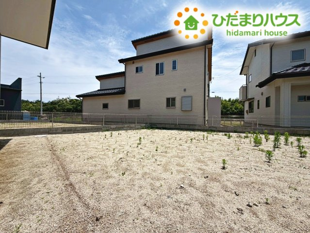 いわき市久之浜町久之浜字東町　新築戸建の庭|日当たりの良い広い庭。友人や親せきが集まってＢＢＱをしたり、ペットと遊んだり。
一戸建てならではの楽しさが広がります(*^-^*)
