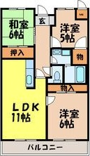 本多ハイツ長門石の間取り