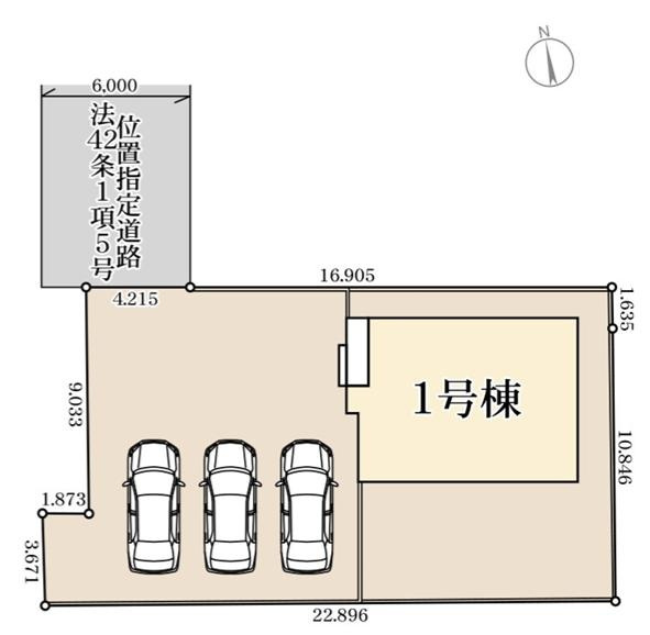 第1土浦市中高津　新築戸建の区画図