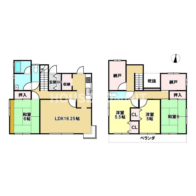宗吾４丁目　売戸建ての間取り