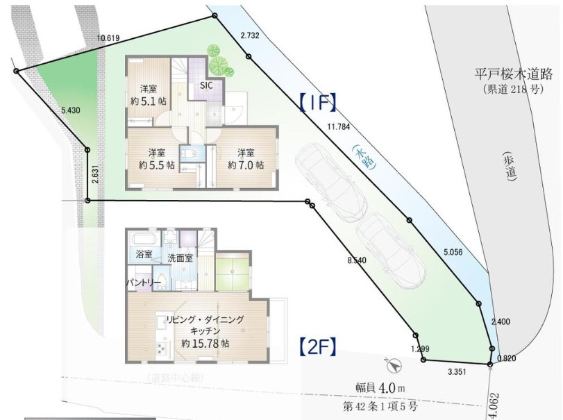 【横浜市南区六ツ川1丁目113-5全2棟新築戸建て】★仲介手数料無料★（井土ヶ谷小学校・南中学校）