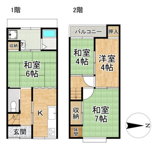 【間取り】 | 紫野下門前町貸家