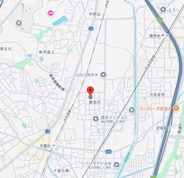 リアコート千里丘2 NORTHの地図