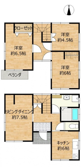 【間取り】 | 富士市今泉４丁目　中古戸建て　全1棟