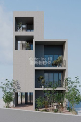 【外観パース】 | 事業用テナントビル参考プラン（建物価格34200万円、建物面積434.90平米）