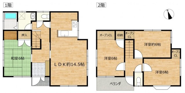 【間取り】 | 富士宮市羽鮒　中古戸建て　全1棟