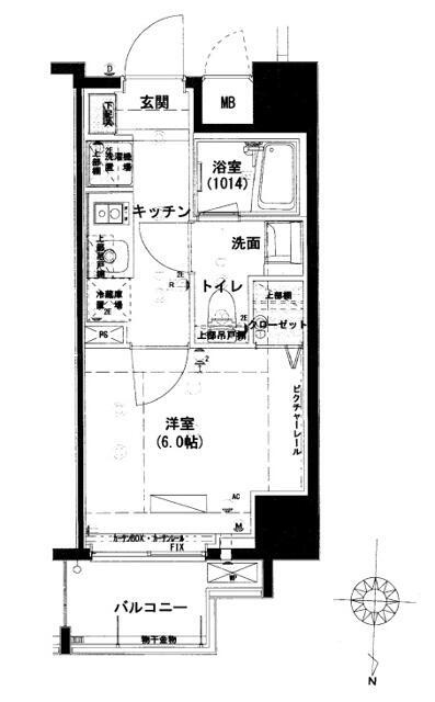 ハーモニーレジデンス池袋＃００２の間取り