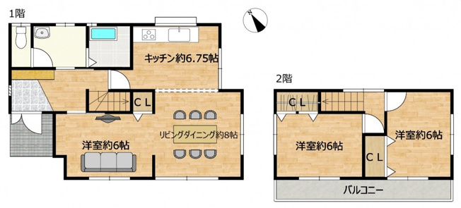 【間取り】 | 富士宮市羽鮒　中古戸建て　全1棟
