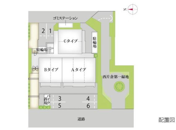 プレミアムプラスみなみ野Ⅰの区画図