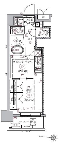 RELUXIA本所吾妻橋の間取り