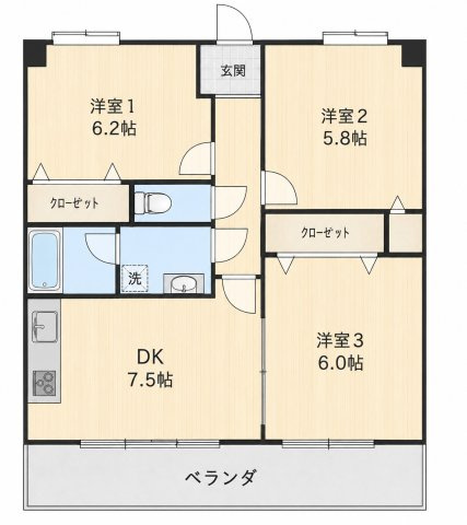 ラビナコート21の間取り