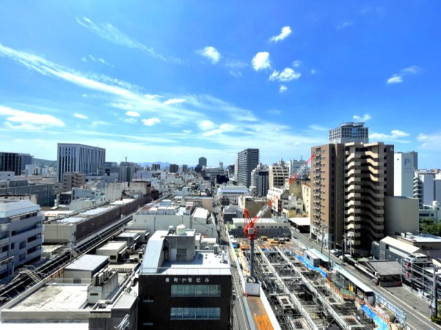 ライオンズタワー岡山表町の展望|南側バルコニーからの眺望です。