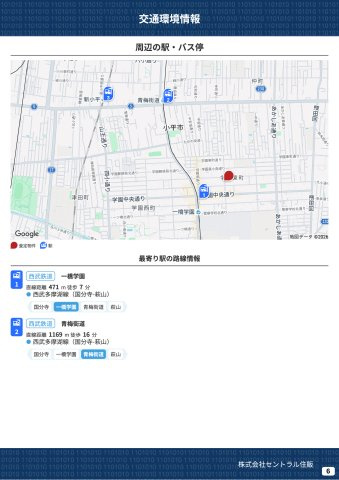 【Heartfull Town】小平市学園東町１丁目51番の周辺|本物件の生活に必要な施設を地図上に一覧にしました。徒歩10分以内程度の近隣施設です。