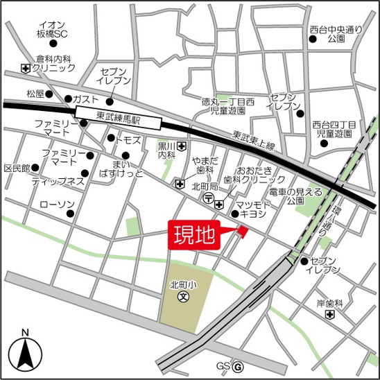 【地図】プレール・ドゥーク練馬北町 