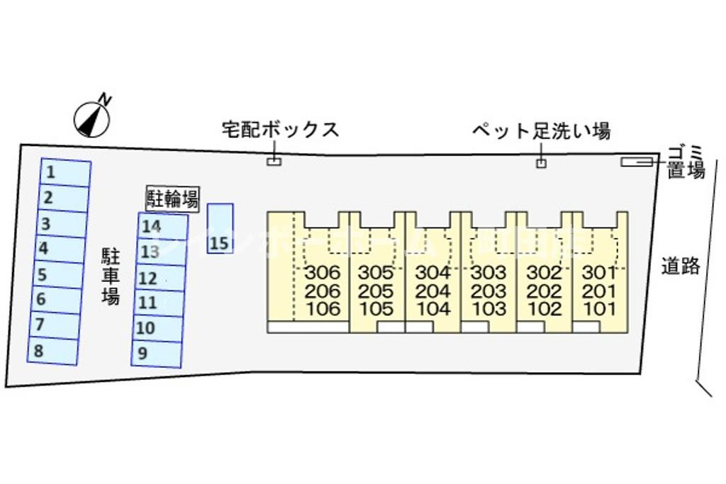 ボヌール・ド・コルザ※初期費用分割あと払いサービス利用可能物件の区画図