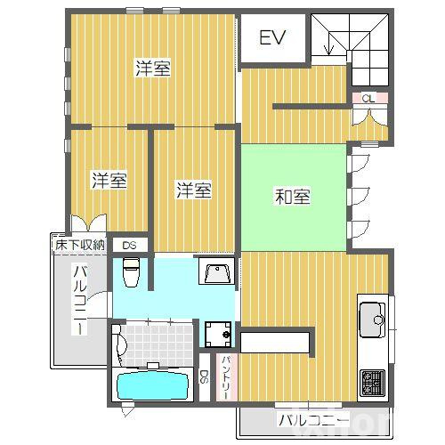 下穂積戸建て貸家の間取り