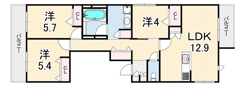 メゾンボヌール大原の間取り