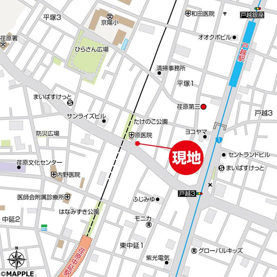 【地図】ニューシティアパートメンツ戸越