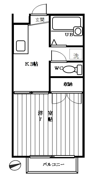 ホワイトハイツ渡辺の間取り