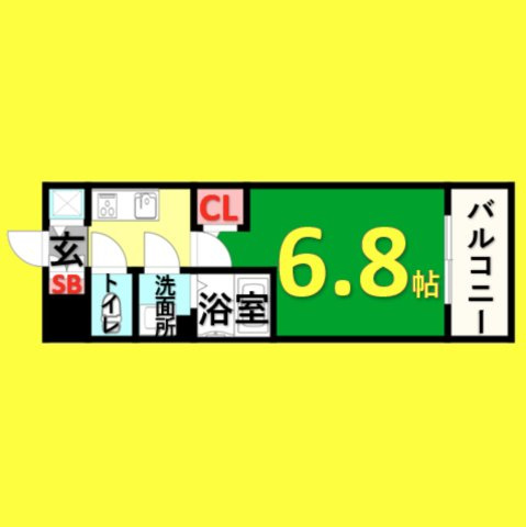 エスリード上前津LIVIA　名古屋市賃貸　仲介手数料無料の間取り
