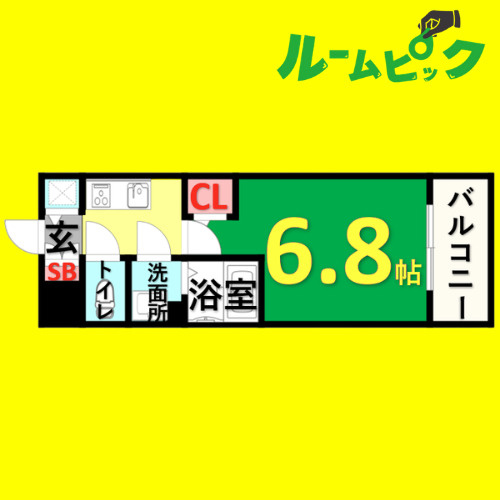 エスリード上前津LIVIA　名古屋市賃貸　仲介手数料無料の間取り