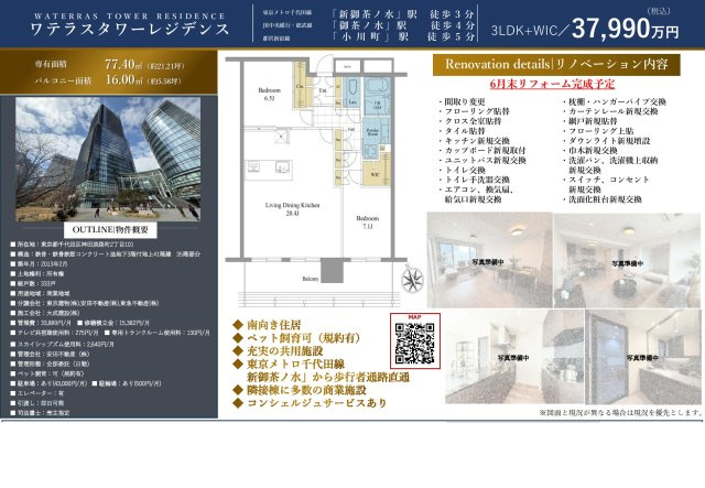 ★仲介手数料無料★WATERRAS TOWER RESIDENCE（再開発プロジェクト　新御茶ノ水から秋葉原のランドマーク的物件）のその他