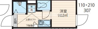 QUQURI 北新宿の間取り
