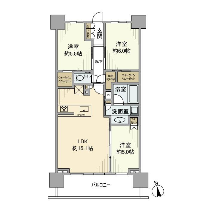 シティテラス杉並方南町サウスの間取り