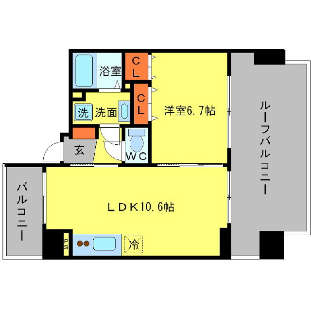 SERENiTE江坂四番館の間取り