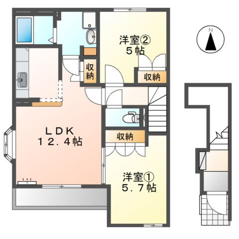 ソレイユ　M.Tの間取り