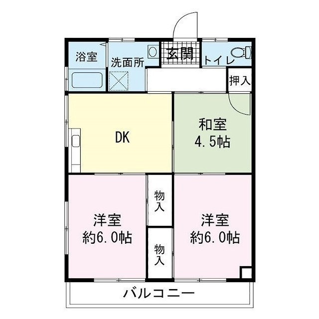 新井アパートの間取り