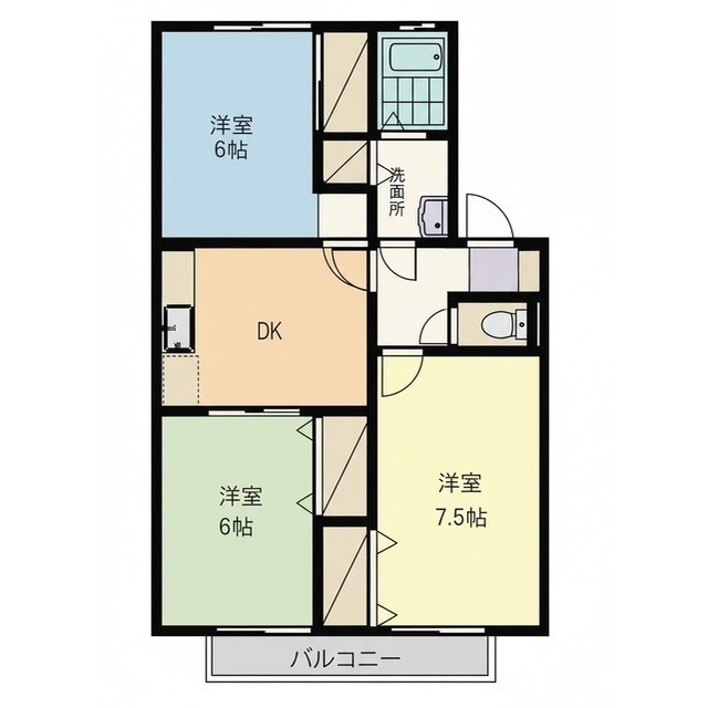 セジュールオサダ　３号館の間取り